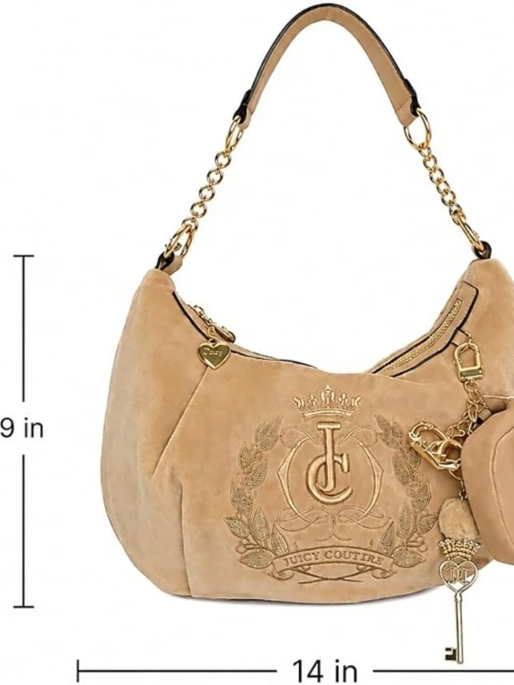 Juicy Couture Sparkle Royal Hobo Bag